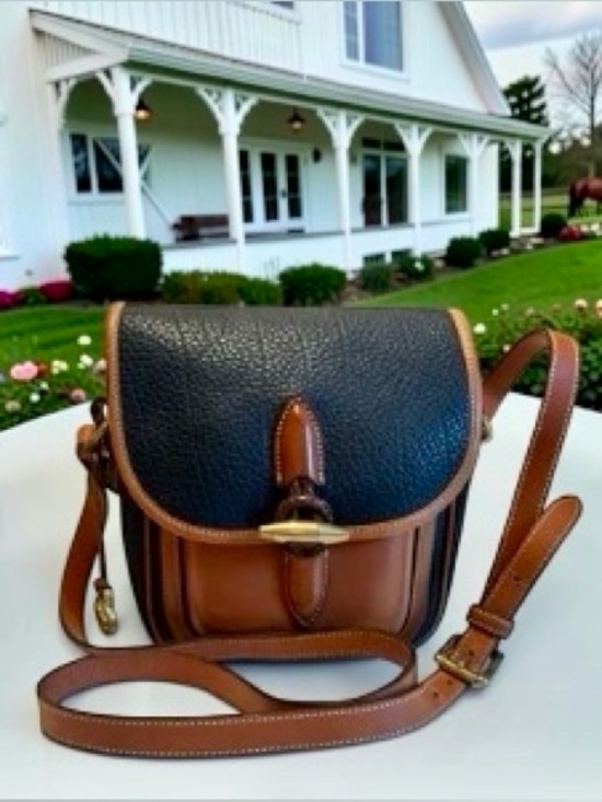 Dooney & Bourke Handbags - Vintage 90s Dooney & Bourke Outback Saddle Bag | Made in USA | Gold Duck